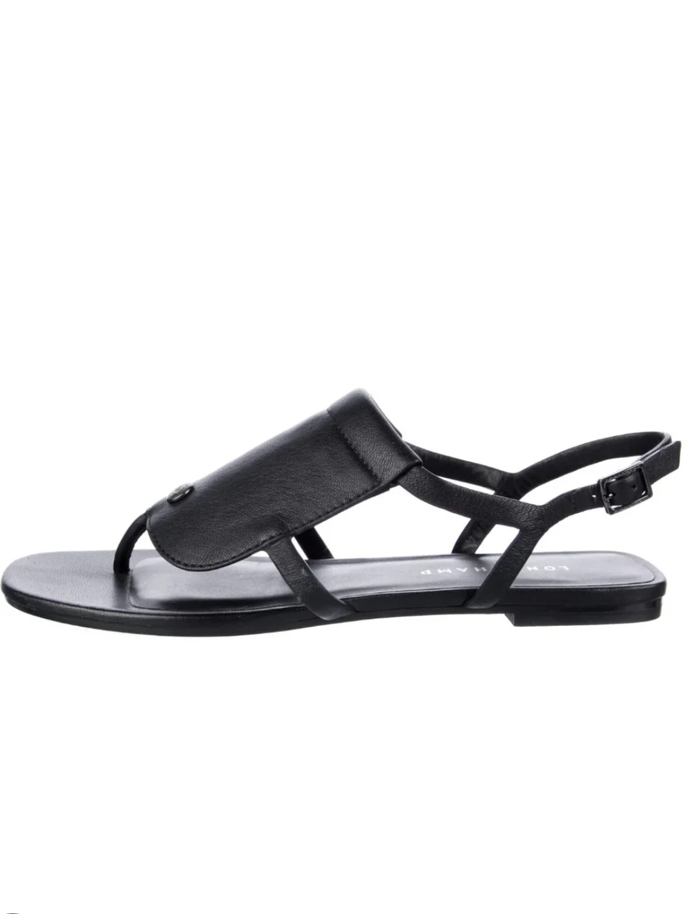 Longchamp Shield sandals feature a distinctive front pouch detail. - Picture 1 of 6